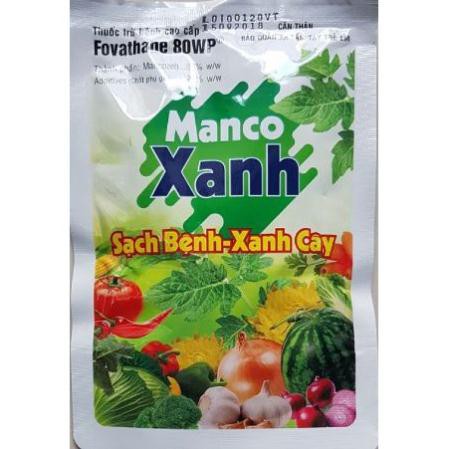 mancozeb xanh Chế phẩm trị bệnh Đạo ôn, Đốm lá, Nấm hồng, vàng rụng lá, Rỉ sắt MANCO XANH 100gr