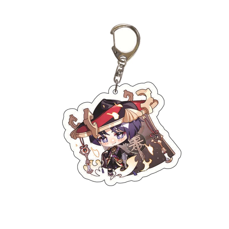 Móc Khóa Bằng Acrylic Hình Gấu Trúc Kokomi / hutao / Kazuha / Miko / xiao