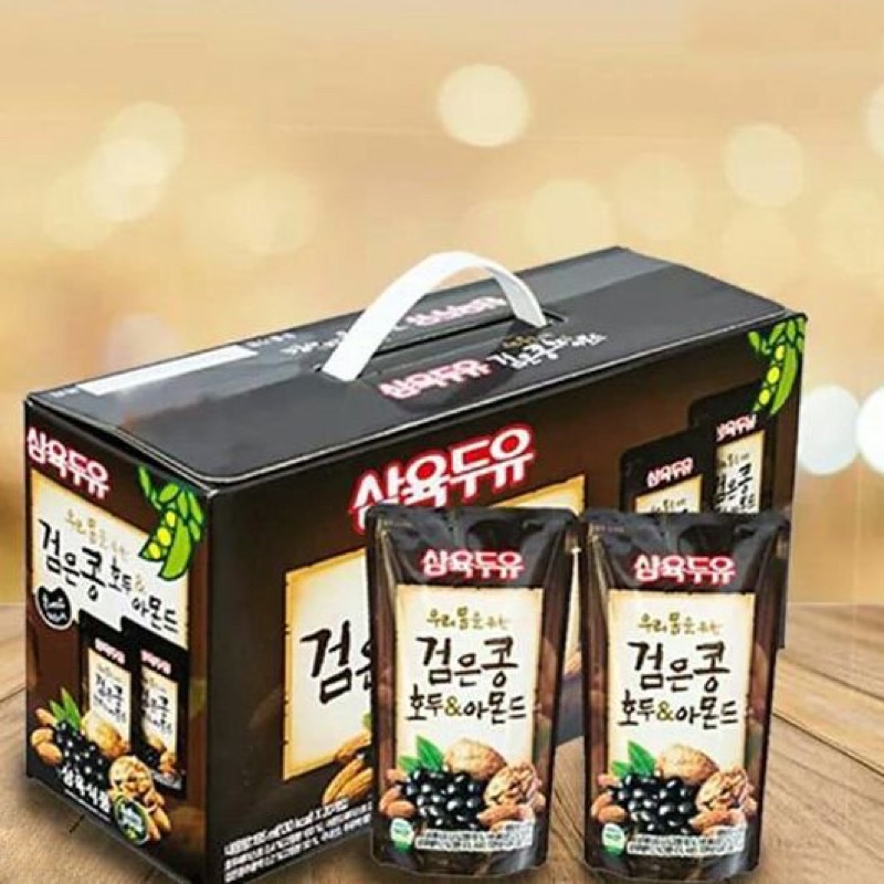 [ Mua nhiều hỗ trợ giảm giá] Sữa Đậu Đen, Óc Chó, Hạnh Nhân Sahmyook Foods Hàn Quốc Hộp 20 gói 195ml