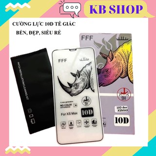 Cường Lực Iphone 💟 Cường Lực Iphone 10D Tê Giác  Loại 1,KB Shop, Full Màn Hình, Chính Hãng Chất Lượng.