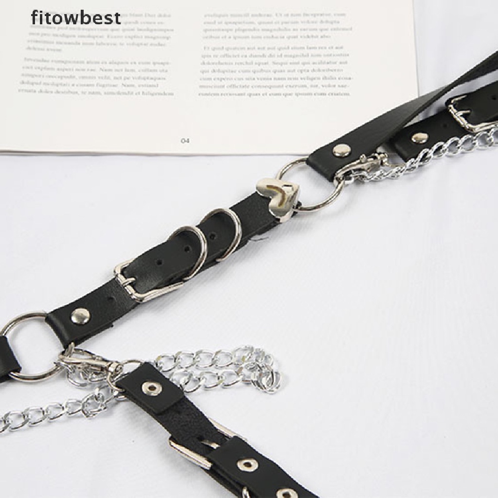 Dây Đeo Thắt Lưng Giả Da Phong Cách Gothic Punk Cá Tính Dành Cho Nữ