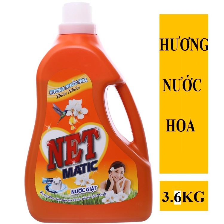 Nước Giặt NET Matic 3,6kg Hương nước hoa Thiên Nhiên