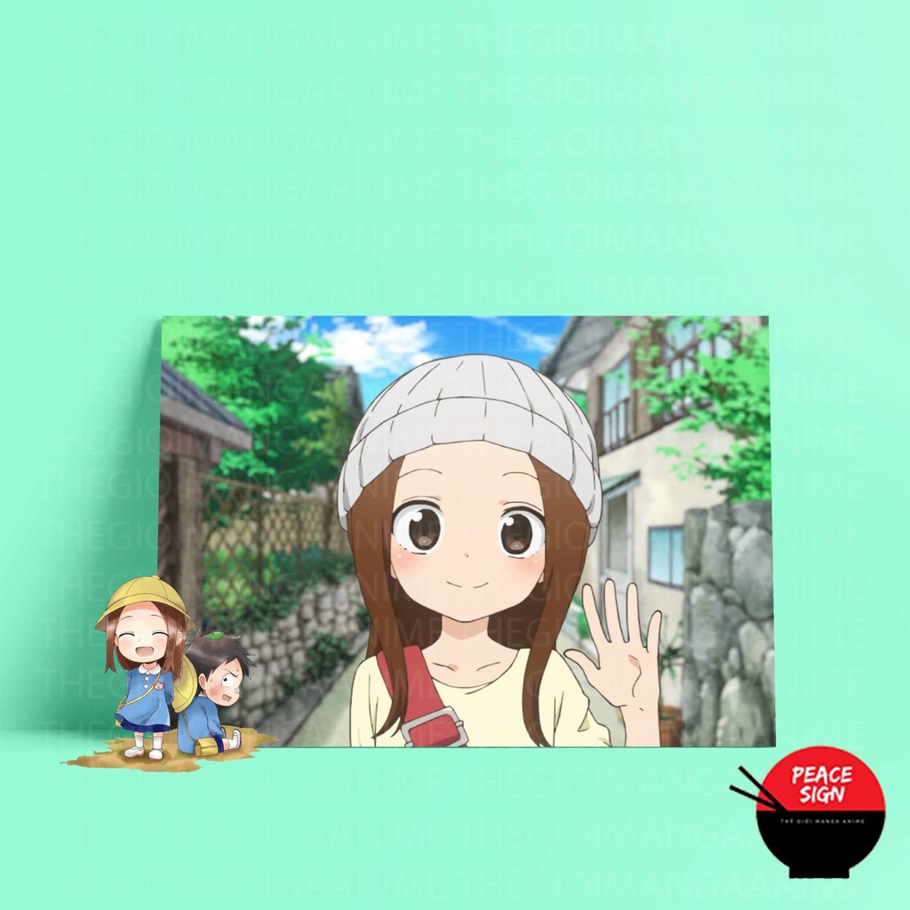 Tấm postER giấy 260gsm in hình Karakai Jouzu no Takagi-san NHẤT QUỶ NHÌ MA, THỨ BA TAKAGI-SAN