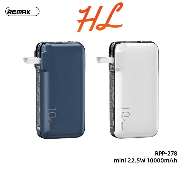 Pin Sạc Dự Phòng 10000Mah Remax RPP-278 - Sạc Nhanh QC3.0, PD20W - Nguồn AC Sạc Trực Tiếp 220V - BH 1 Năm - Hưng Long PC