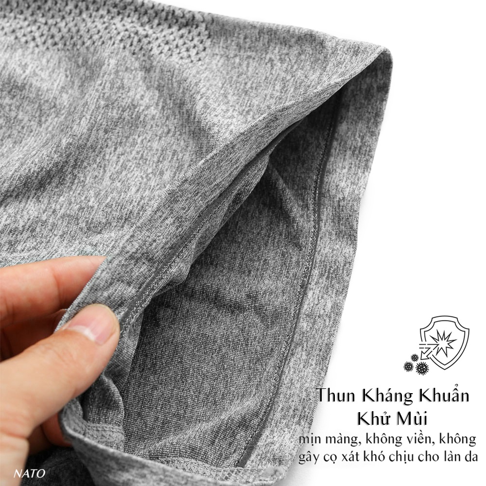 Quần Lót LỖ Nam Vải Cotton 100% Thun Lạnh Lưới Lỗ Cao Cấp Màu Đen Xám Trơn Boxer Sịp Đùi Tam Giác Xì Lip Sì Co Giãn NATO