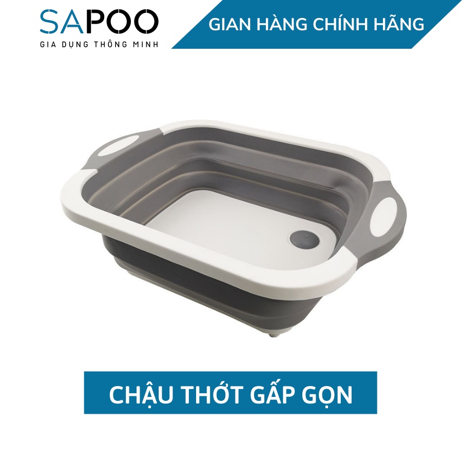 Chậu Thớt Gấp Gọn Kiêm Rổ Rửa đa năng 3in1 - Gia Dụng SAPOO