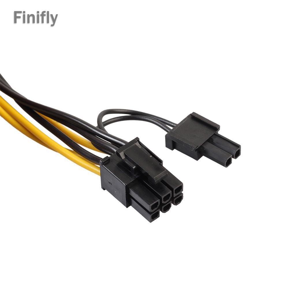 2 Dây Cáp Chuyển Đổi 6pin Female Sang Dual 8pin (6 + 2pin) Male Dài 20cm | BigBuy360 - bigbuy360.vn