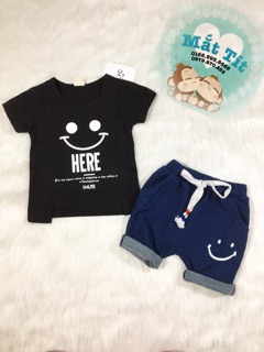 Set bộ mặt cười bé trai
