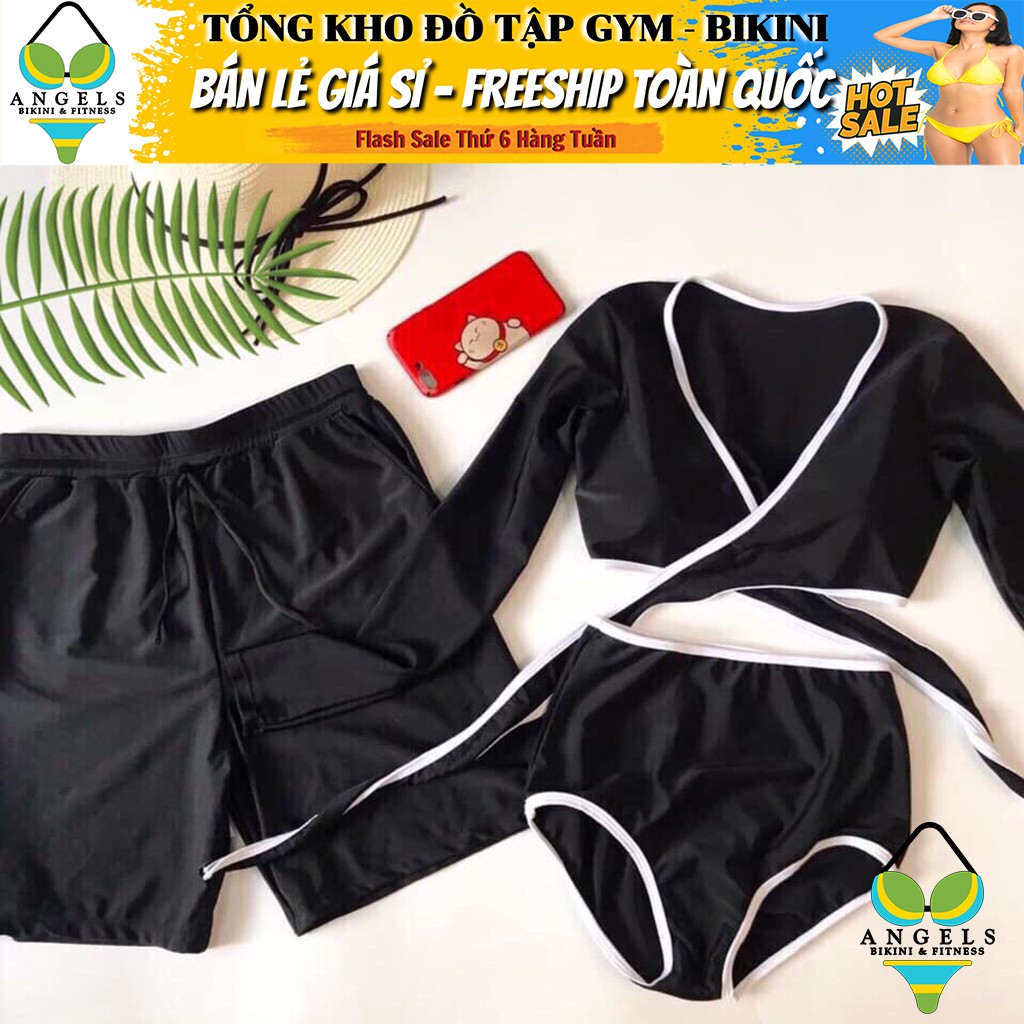 Bikini Bộ Đồ Bơi Hai Mảnh Dài Tay Freesize BHV014 [ Giá Sỉ ] | BigBuy360 - bigbuy360.vn