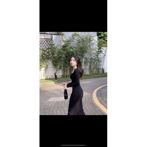 Váy len body cúp ngực siêu tôn dáng