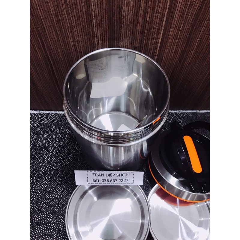 Cà men 3 ngăn giữ nhiệt 1,9 lít | BigBuy360 - bigbuy360.vn