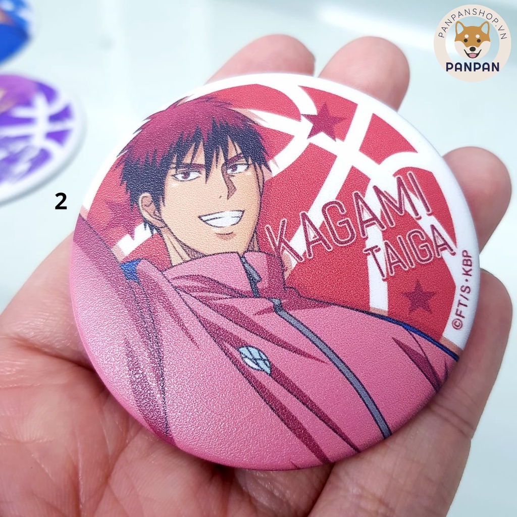 Huy Hiệu Kuroko no Basuke (Kuroko Basket) 8 Nhân Vật (6CM)