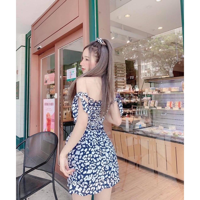 Set crop nhún cv vạt xéo Yoona