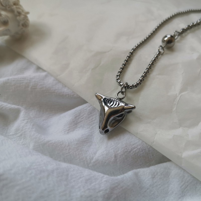 Dây Chuyền Thép Titan Phối Mặt Hình Đầu Bò Phong Cách Hip-Hop Cá Tính