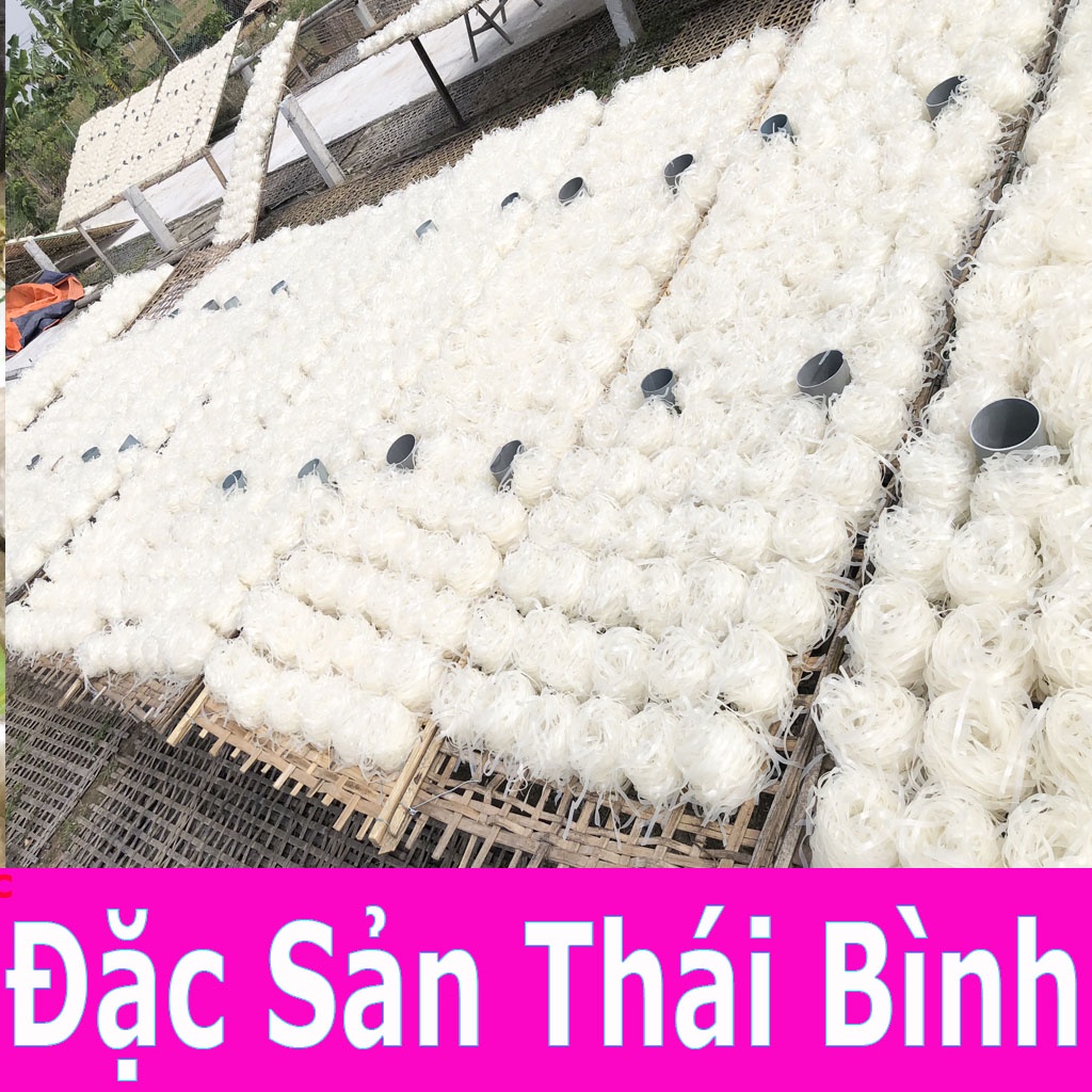 Bánh Đa  Quỳnh Côi -Mỳ Gạo Dặc Sản Thái Bình Sợi Nhỏ Túi 500g- 1kg