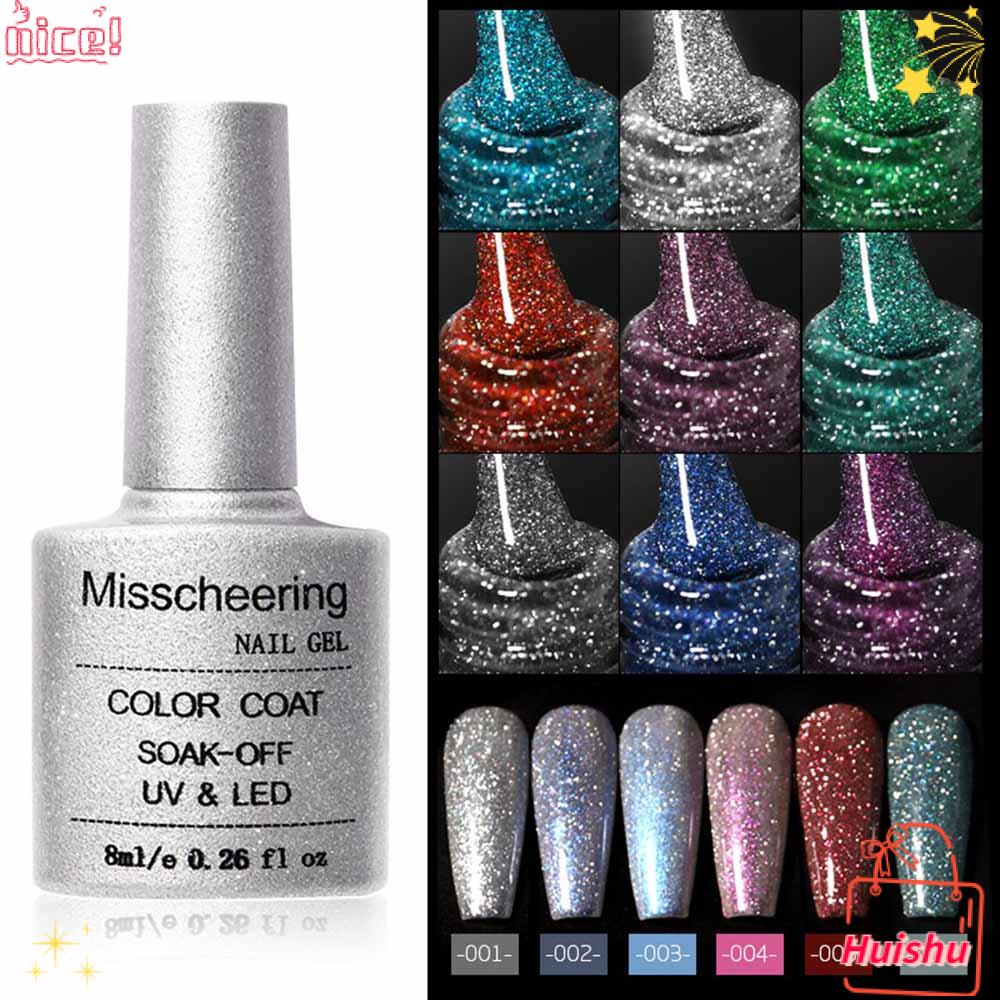 ✣HS✣ Nail Art Diamond Dazzling Gel Manicure Semi Permanent Base Nail Varnish Nail Polish 8ml Painting Glitter Gel For Top Hybrid