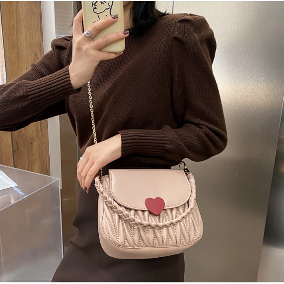 Túi trần tràm khóa trái tim đeo được 2 kiểu A016