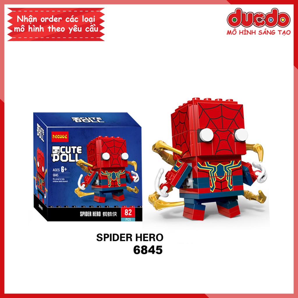 Brick Headz các siêu anh hùng Iron Man, Thanos - Đồ chơi Lắp ghép Mini Minifigures DECOOL 6841-6846 BrickHeadz