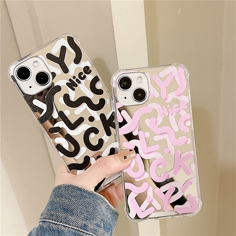 Ốp lưng iphone Ốp Điện Thoại Mặt Gương Chống Sốc Cho iPhone6 / 7 / 8Plus XsMax XR 11 / 14 pro 13Pro Max Dinuo case