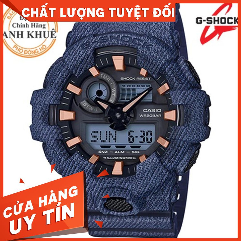 HOT Đồng hồ nam G-SHOCK chính hãng Casio Anh Khuê GA-700DE-2ADR Chống nước tuyệt đối