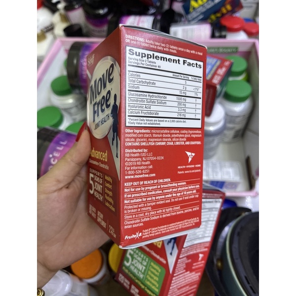 Move free 200 viên, 80 viên ,Move free Advance viên uống hỗ trợ xương khớp