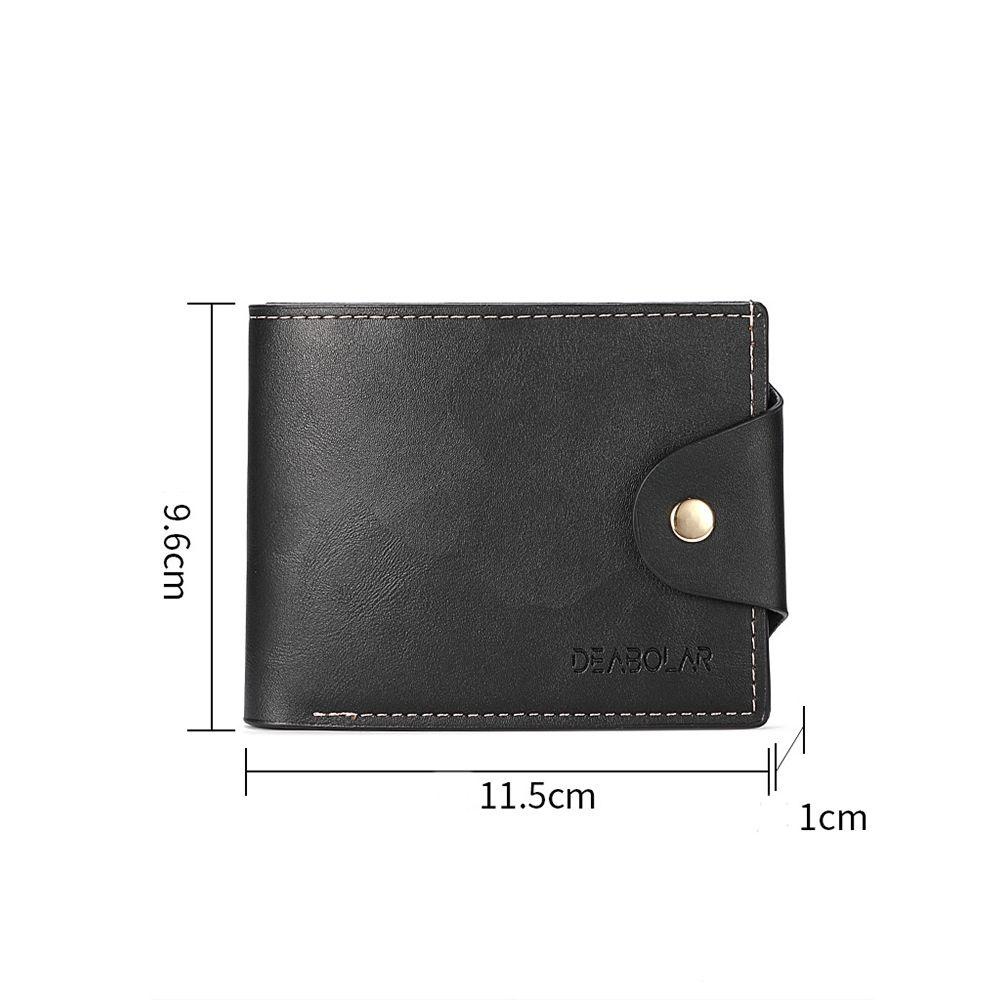 Ví Da PU Đựng Tiền Xu Và Thẻ Thiết Kế Đơn Giản Cho Nam
