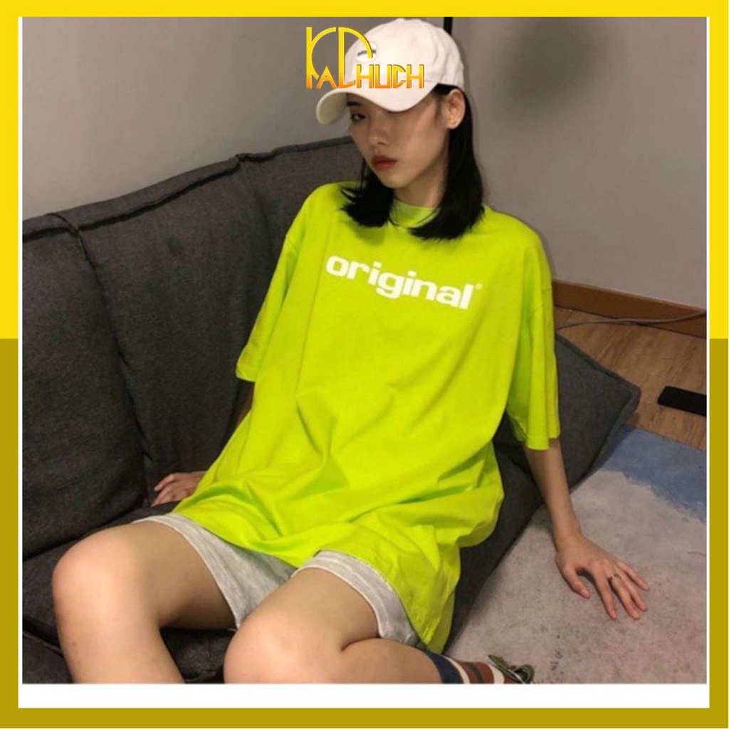 ÁO THUN TAY LỠ UNISEX NAM NỮ IN ORIGINAL - FREESIZE DƯỚI 75KG