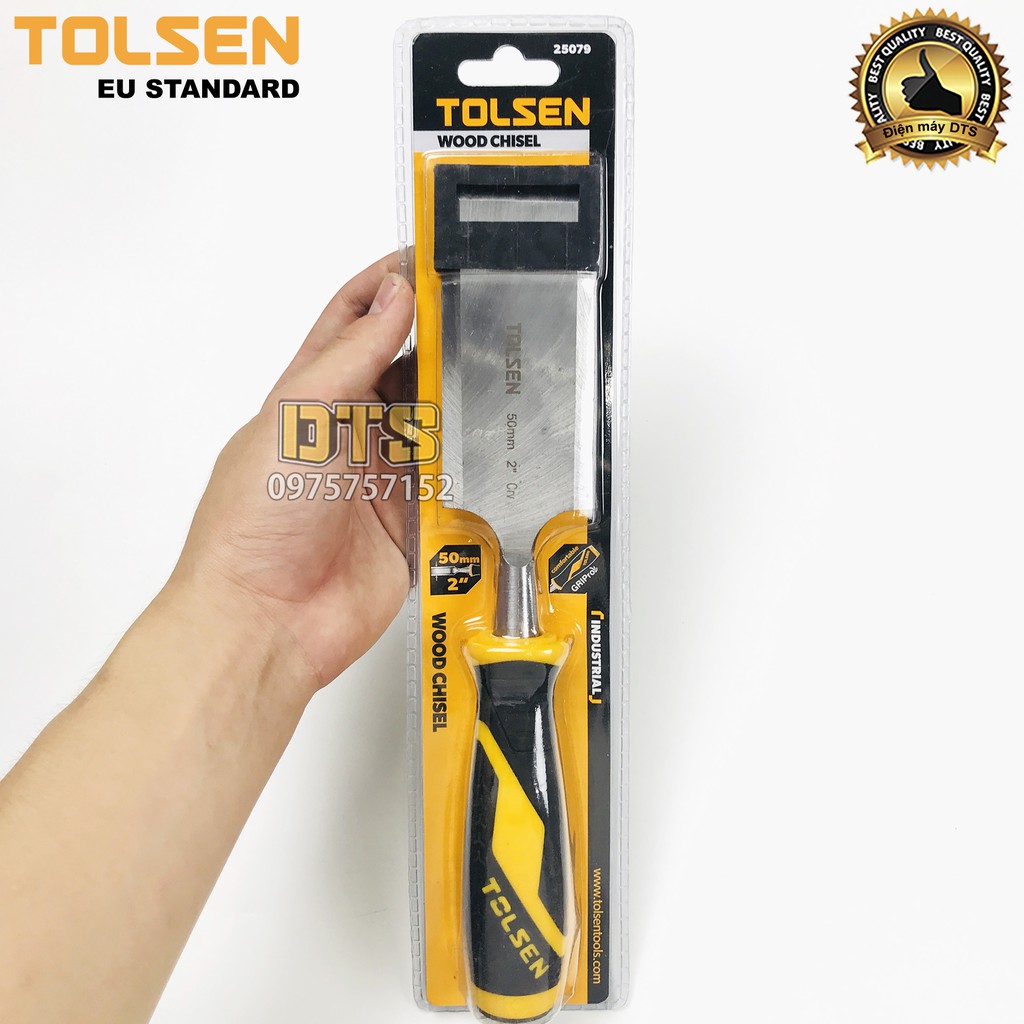 Đục gỗ mũi dẹt cầm tay chuẩn công nghiệp TOLSEN 50mm (2 inch) - Tiêu chuẩn xuất khẩu Châu Âu