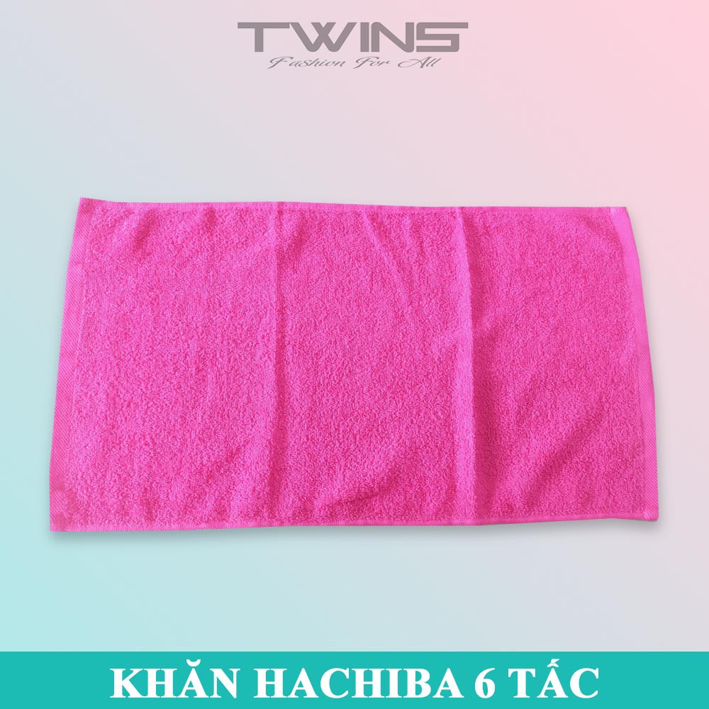 Khăn tắm cotton cao cấp đa năng Hachiba trơn 6 tấc thấm hút nước tốt bền màu không xù lông (shop giao màu ngẫu nhiên)