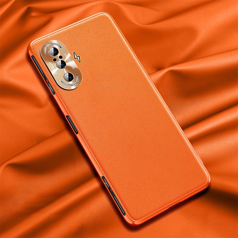 Ốp Điện Thoại Mặt Da Viền Kim Loại Cho Redmi K40 Gaming Poco F3 5g Xiaomi Mi 11 Ultra 10 Pro Lite 11i