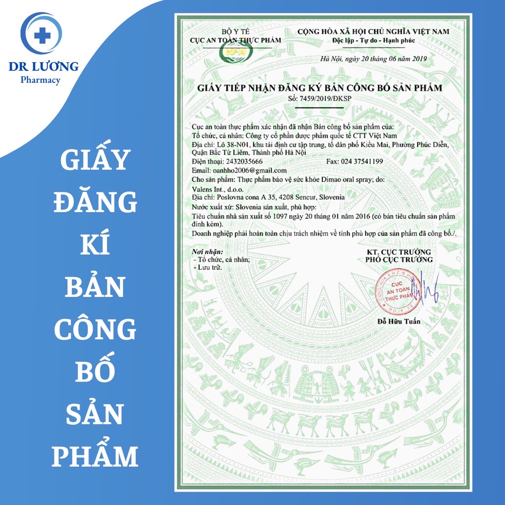Dimao - Vitamin D3 400UI dạng xịt - Tăng Cường Hấp Thu Canxi, Hàng Nhập Khẩu Châu