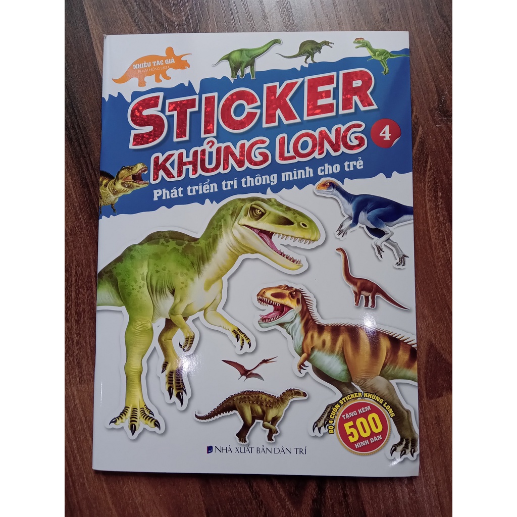 Sách - Sticker Khủng Long: Phát Triển Trí Thông Minh Cho Trẻ Tập 4