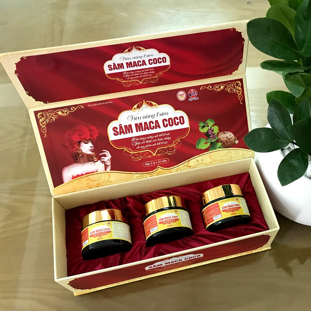 Sâm MACA COCO - Viên Uống Nội Tiết Dành Cho Phụ Nữ Tiền Mãn Kinh, Tăng Cường Nội Tiết Tố, Đẹp Da