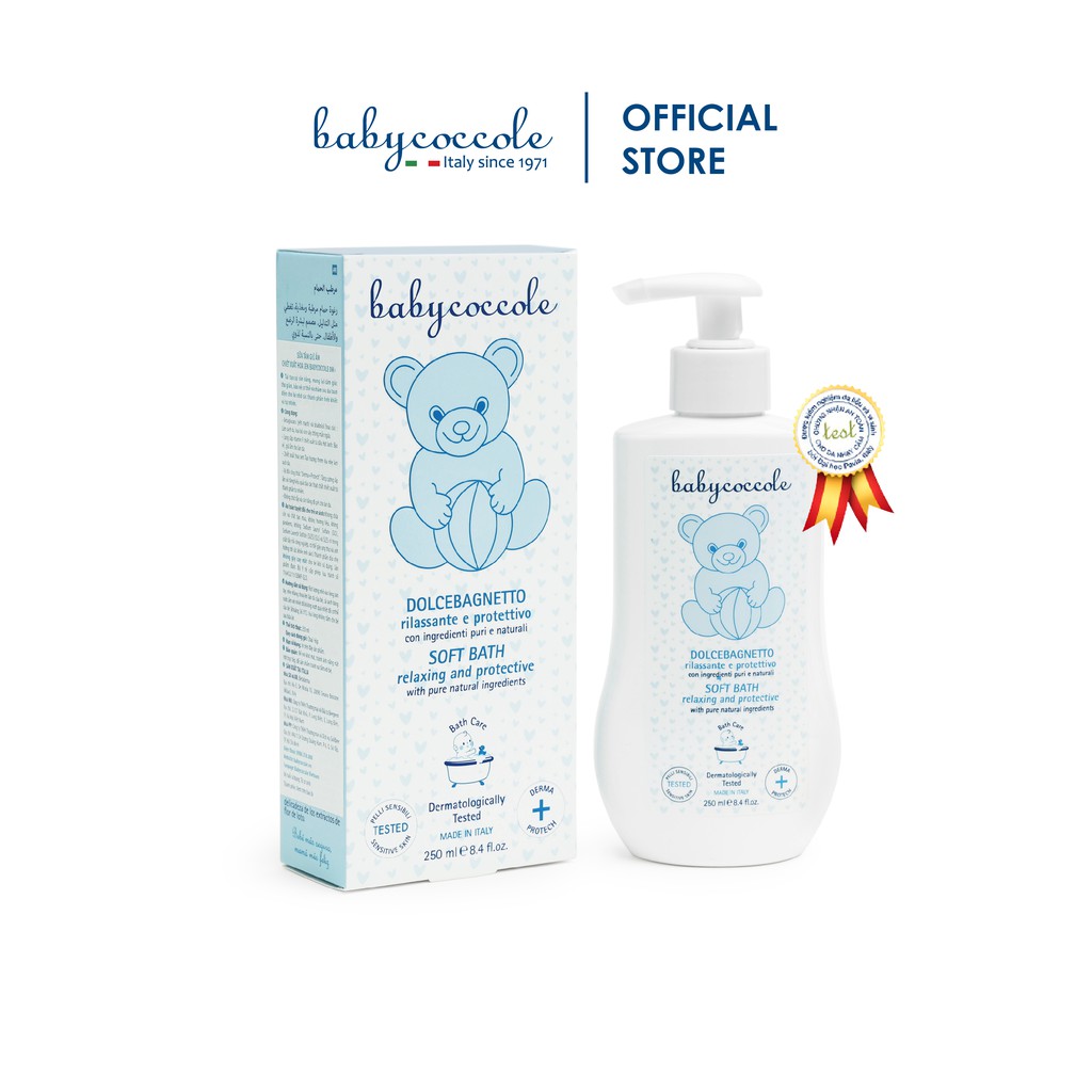 Sữa tắm giữ ẩm cho bé Babycoccole 0M+ chiết xuất hoa sen 250ml-400ml