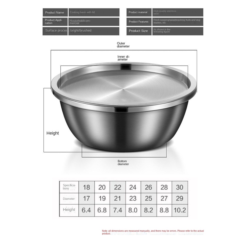 Tô Nhỏ Bằng Thép Không Gỉ Có Nắp Đậy Cho Nhà Bếp
