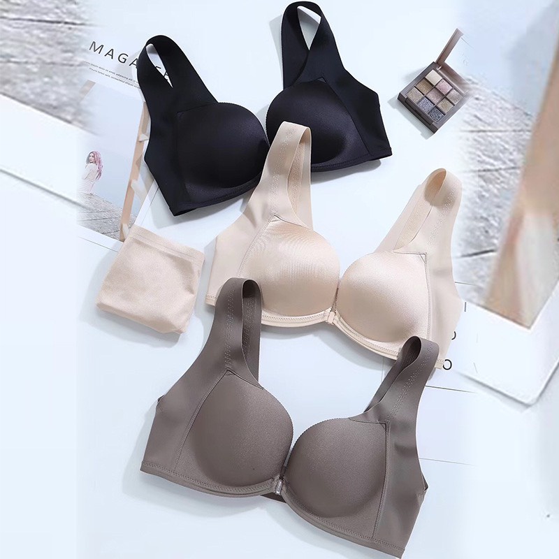 Áo Lót Nữ Đúc Su Lụa Cài Trước Dây Bản To Nâng Vòng 1 Siêu Đẹp A.AL16