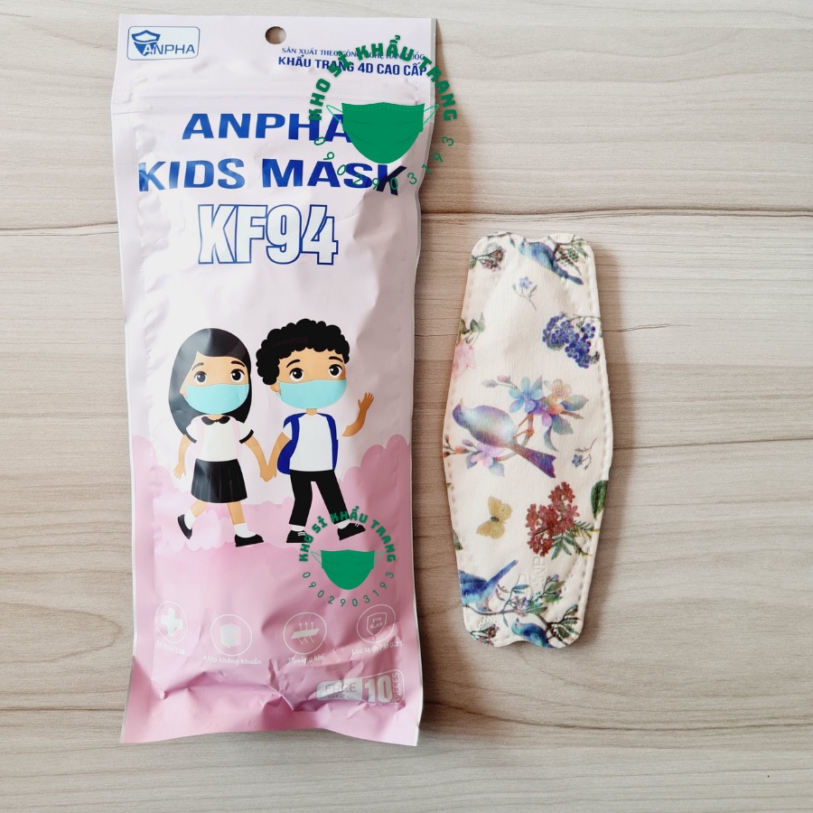Túi 10 cái khẩu trang Kf94 kids Anpha