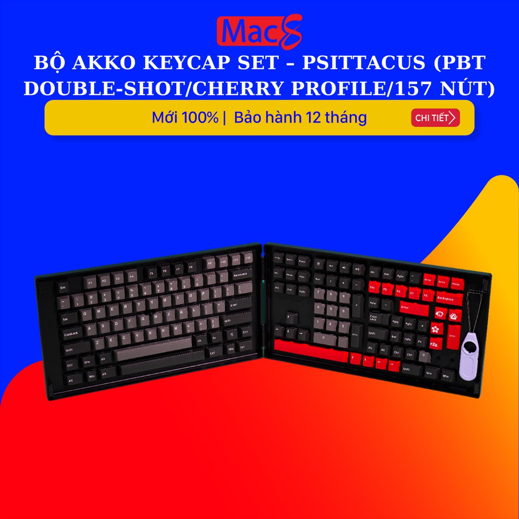 Bộ AKKO Keycap set – Psittacus (PBT DoubleShot/Cherry profile/157 nút)