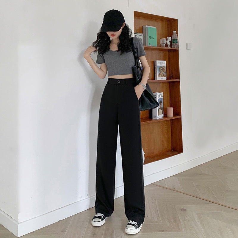 Quần Ống Rộng Hàng Quảng Châu, Quần Culottes Cạp Cao Dáng Xòe Thời trang Kiểu hàn Cao cấp