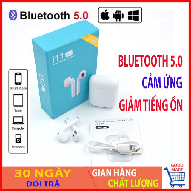 Tai Nghe Bluetooth i11s cảm ứng vân tay