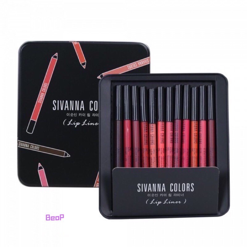 ❤️Hộp Son Bút Chì 12 Màu Sáp Sivanna Colors Lip Liner