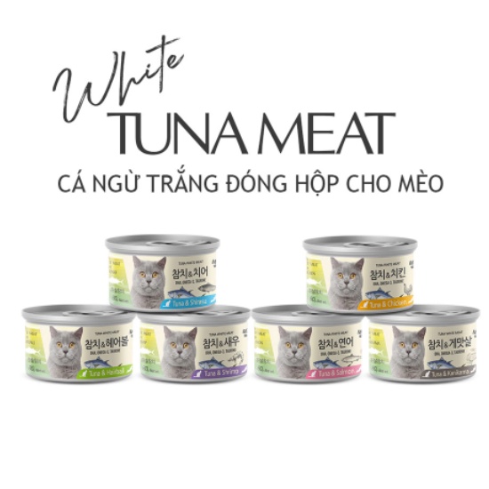 Pate cá ngừ trắng các loại dành cho mèo White Tuna Meat 80g