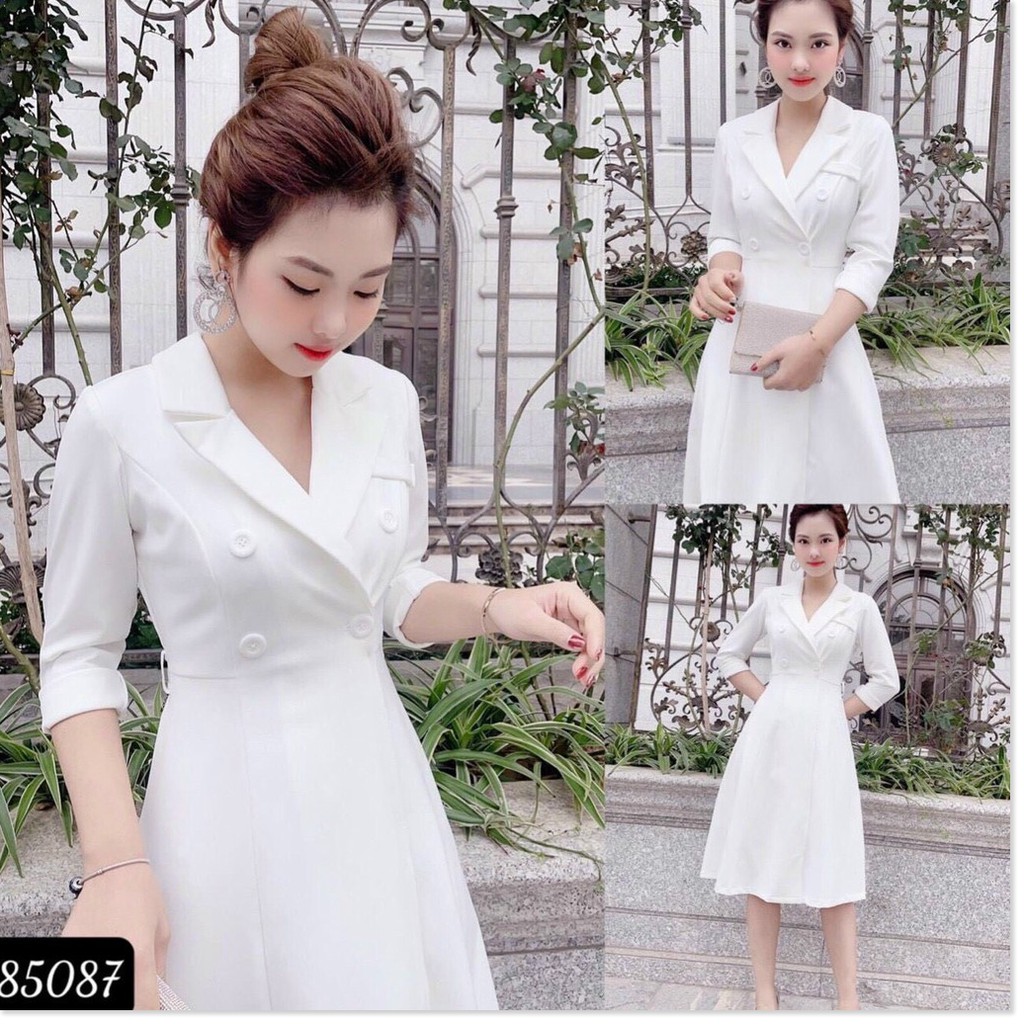 ĐẦM TRẮNG VINTAGE SANG CHẢNH,THIẾT KẾ HỌA TIẾT TRƠN NHƯNG KHÔNG KÉM PHẦN SANG TRỌNG  THỜI TRANG KME.STORE