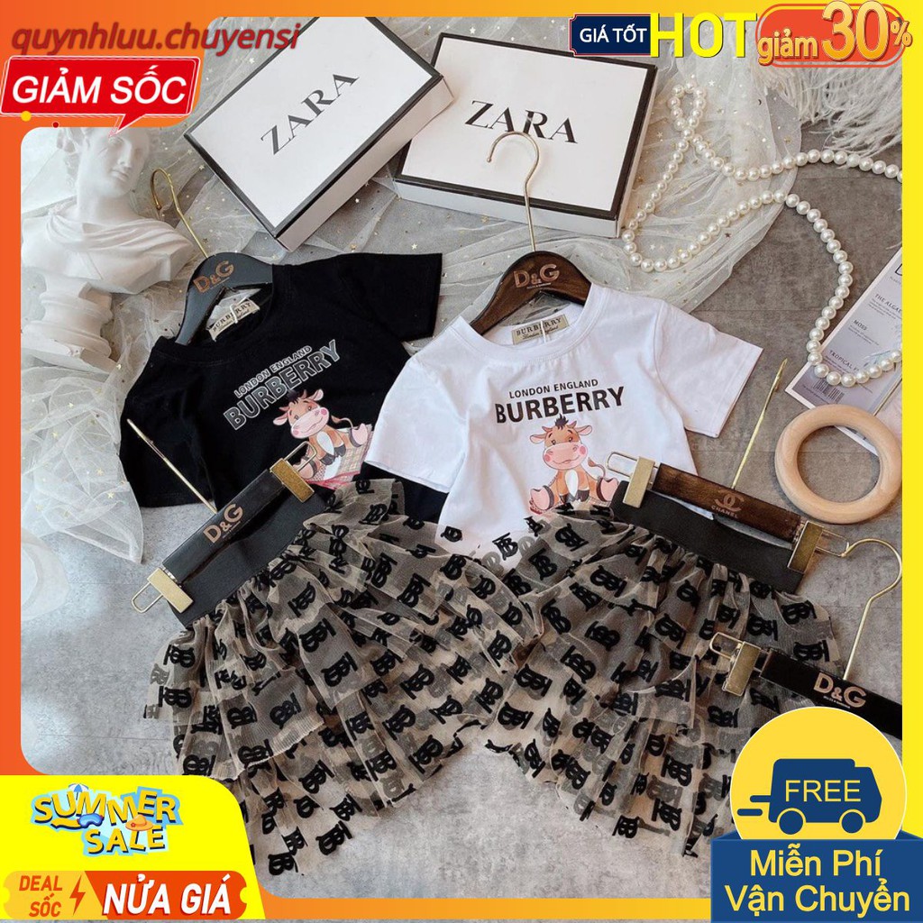 [Mã WASTCOOL giảm 15% tối đa 50K đơn 99K] BG65 - SET ÁO PULL BBR CHÂN VÁY TẦNG BÉ GÁI