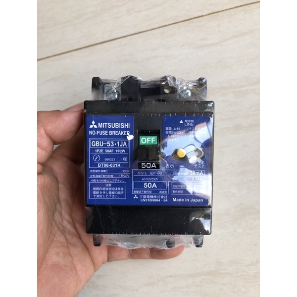 APTOMAT CHỐNG GIẬT 50A 1pha JAPAN