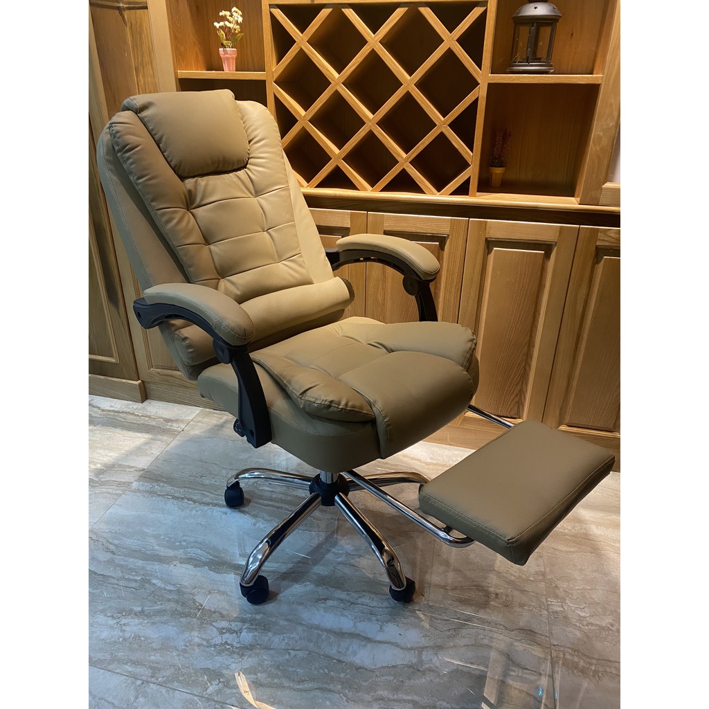 GHẾ DA PU CAO CẤP MASSAGE XOAY VĂN PHÒNG CÓ GÁC CHÂN | BigBuy360 - bigbuy360.vn