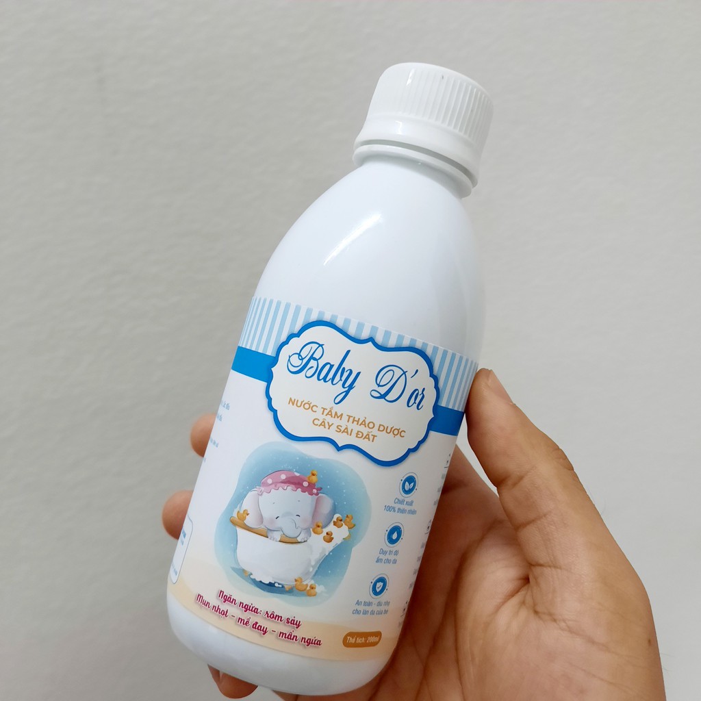 Nước tắm thảo dược cây sài đất cho trẻ từ 0 - 6 tuổi chai 220ml