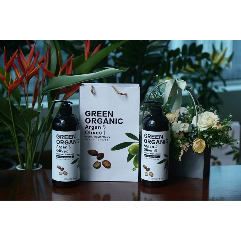 Dầu gội và dầu xả Leva Green Organic 500mlx2