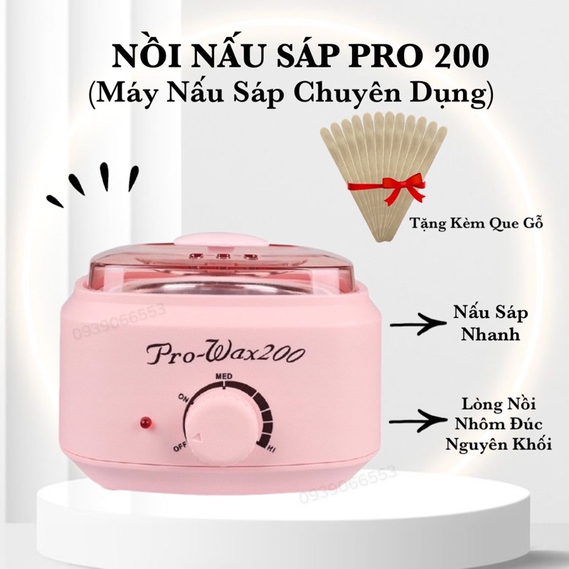 [TẶNG KÈM QUÀ] NỒI ĐUN NẤU SÁP WAX LÔNG PRO 200 LOẠI 1