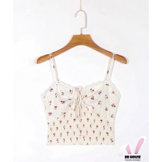 Áo croptop hoa nhí chun bụng